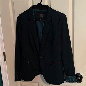 Dark Teal Green lined Blazer